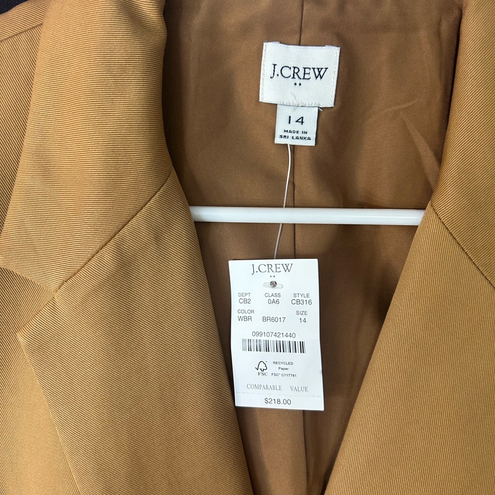 J. Crew Double-Breasted Camel Blazer - Picture 3 of 7